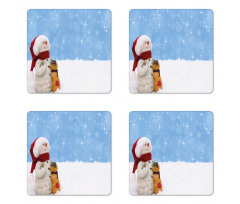 Winter Christmas Time Coaster Set Of Four