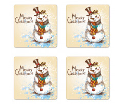 Xmas Sketch Coaster Set Of Four