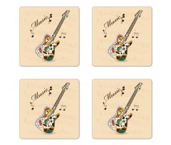 Abstract Funk Instrument Coaster Set Of Four