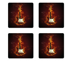 Instrument in Flames Coaster Set Of Four