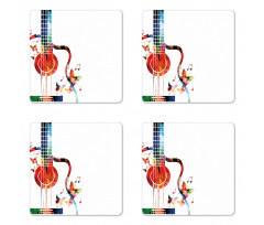 Polygonal Design Music Coaster Set Of Four