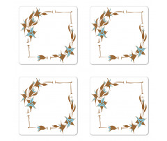 Floral Frame Coaster Set Of Four