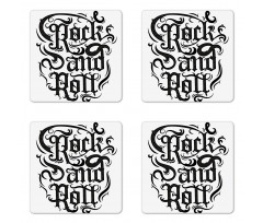 Vintage Rock 'n' Roll Coaster Set Of Four