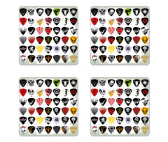 Guitar Picks Set Coaster Set Of Four