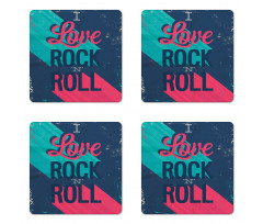 I Love Rock 'n' Roll Coaster Set Of Four