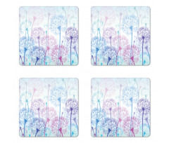 Abstract Flora Design Coaster Set Of Four