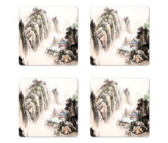 Watercolor Valley Coaster Set Of Four