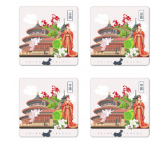 Cultural Dress Palace Coaster Set Of Four