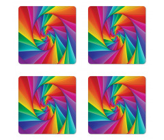 Abstract Art Vivid Swirl Coaster Set Of Four