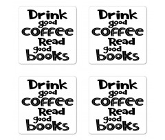 Coffee and Books Coaster Set Of Four