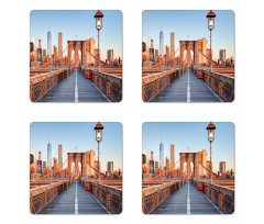 Brooklyn Bridge Manhattan Coaster Set Of Four