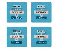 Philosophical Message Coaster Set Of Four