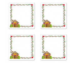 Gingerbread House Coaster Set Of Four