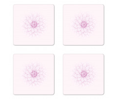 Close up Petal Sketch Coaster Set Of Four