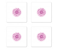 Purple Dahlia with Magenta Coaster Set Of Four