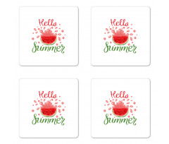 Cartoon Watermelon Coaster Set Of Four