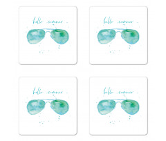 Sunglasses Phrase Coaster Set Of Four