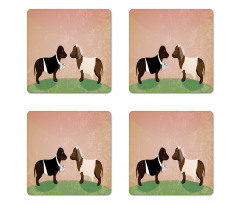 Cartoon Dog Marriage Coaster Set Of Four