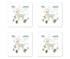 Abstract Animal Coaster Set Of Four