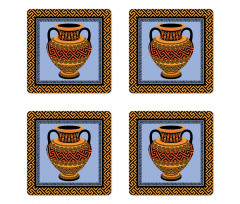 Traditional Amphora Coaster Set Of Four