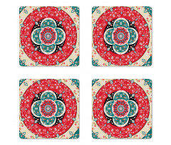 Circles Blooms Coaster Set Of Four