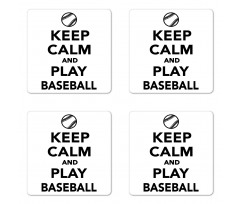 Play Baseball Theme Coaster Set Of Four