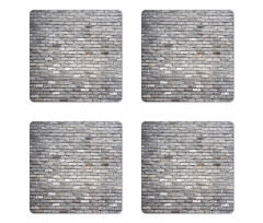 Aged Rough Brick Wall Coaster Set Of Four