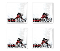 Goalie Playing Artwork Coaster Set Of Four