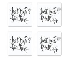 Sun Clouds Doodle Coaster Set Of Four