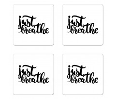 Hand Drawn Font Coaster Set Of Four