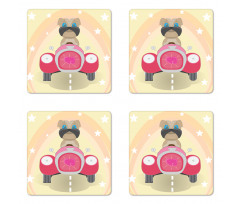 Superhero Puppy Coaster Set Of Four