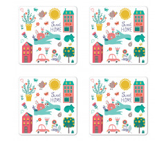 Cartoon Coaster Set Of Four