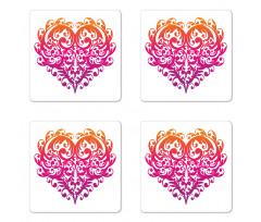 Scroll Heart Coaster Set Of Four