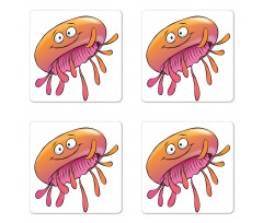 Funny Jellyfish Coaster Set Of Four