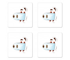 Goofy Surprised Character Coaster Set Of Four