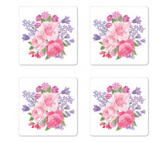 Bridal Bouquet Coaster Set Of Four