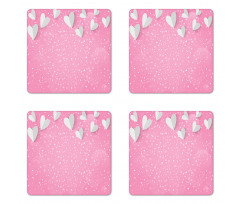 3D Hearts Wings Coaster Set Of Four