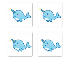 Unicorn of the Sea Coaster Set Of Four