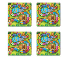 Day in Zoo Coaster Set Of Four