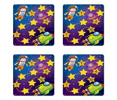 Space Astronaut Coaster Set Of Four