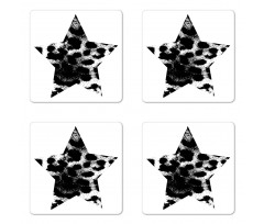 Star Shape Grunge Coaster Set Of Four