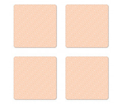 Frieze Pastel Orange Coaster Set Of Four