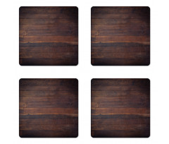 Aged Dark Timber Coaster Set Of Four