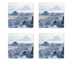 Arctic Winter Ice Lake Coaster Set Of Four