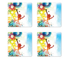 Abstract Woman Coaster Set Of Four