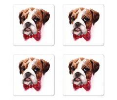 Watercolor Dog Coaster Set Of Four