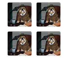 Detective Dog Coaster Set Of Four