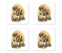 Doodle Style Circular Motif Coaster Set Of Four