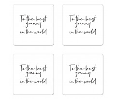 Calligraphy Letters Coaster Set Of Four