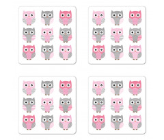 Owl Animals Coaster Set Of Four